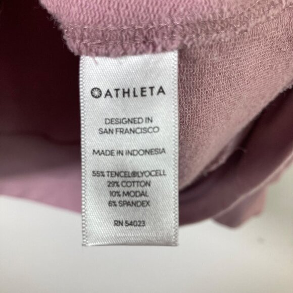 Womens Athleta Sweatshirt Pink M Spots - Picture 5 of 8